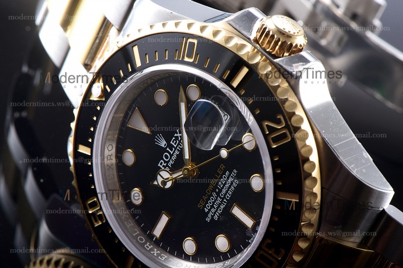 Rolex Sea Dweller Series YG/YG TT Cer Blk GMF Automatic m126603-0001