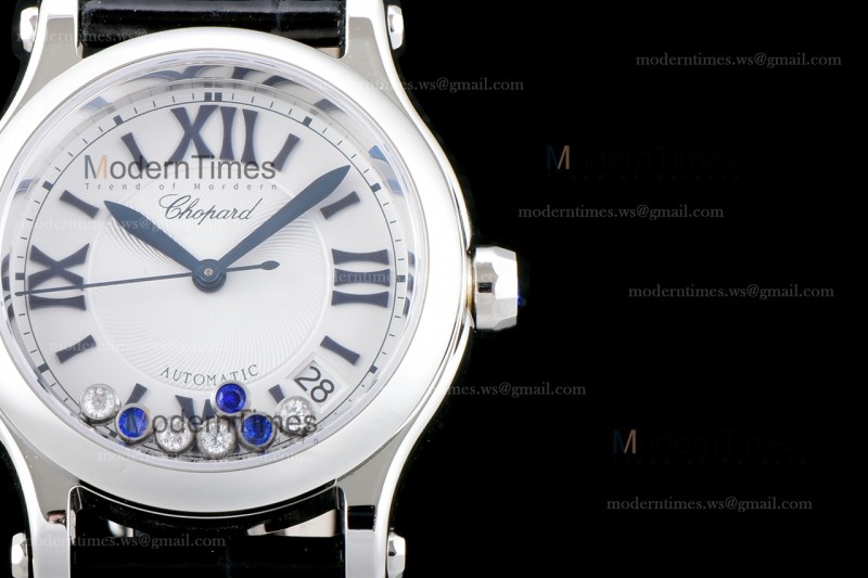 Chopard Happy Diamonds TT Sapphire SS/LE Wht/Blk YFF ASIA2892-2 Automatic 278559-3001
