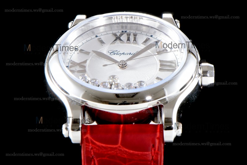 Chopard Happy Diamonds Sapphire SS/LE Wht/Red YFF ASIA2892-2 Automatic 278559-3001
