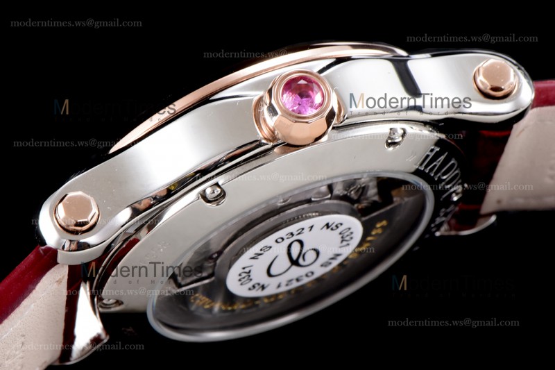 Chopard Happy Diams Sapphire RG/LE TT Pin/Red YFF ASIA2892-2 Automatic Happy Sport