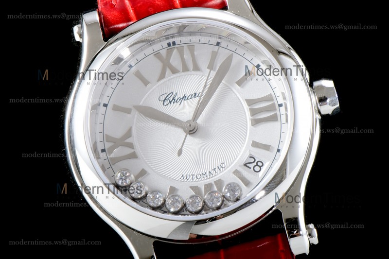 Chopard Happy Diamonds Sapphire SS/LE Wht/Red YFF ASIA2892-2 Automatic 278559-3001