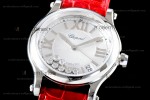 Chopard Happy Diamonds Sapphire SS/LE Wht/Red YFF ASIA2892-2 Automatic 278559-3001