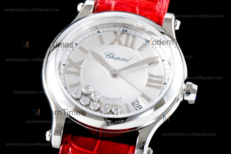 Chopard Happy Diamonds Sapphire SS/LE Wht/Red YFF ASIA2892-2 Automatic 278559-3001