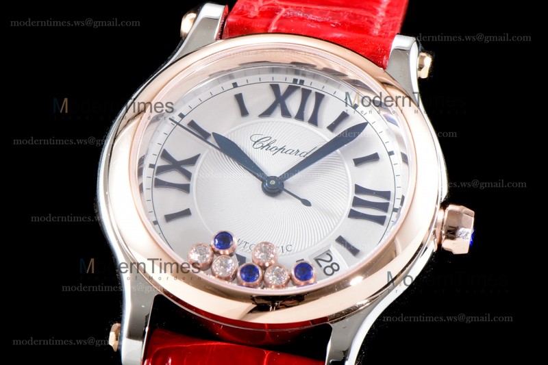 Chopard Happy Diamonds TT/TT Sapphire RG/LE Wht/Red YFF ASIA2892-2 Automatic 278559-6008