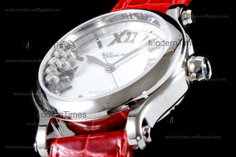 Chopard Happy Diamonds Sapphire SS/LE Wht/Red YFF ASIA2892-2 Automatic 278559-3001