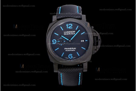 Panerai Luminor Series Carbon SS/LE Blk/Blk VSF Automatic PAM01661