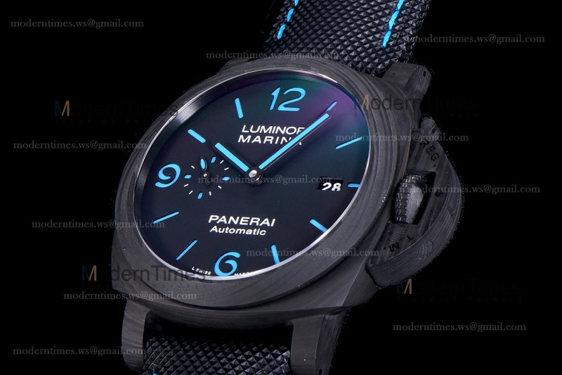 Panerai Luminor Series Carbon SS/LE Blk/Blk VSF Automatic PAM01661
