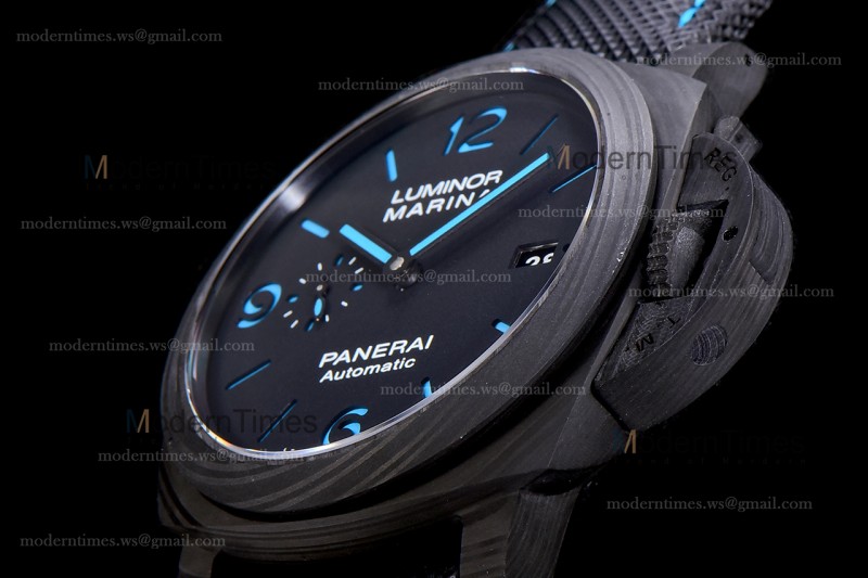 Panerai Luminor Series Carbon SS/LE Blk/Blk VSF Automatic PAM01661