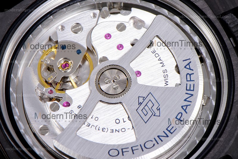 Panerai Luminor Series Carbon SS/LE Blk/Blk VSF Automatic PAM01661