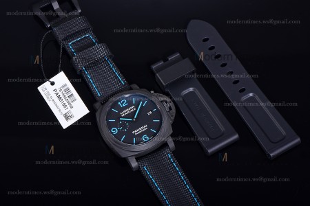 Panerai Luminor Series Carbon SS/LE Blk/Blk VSF Automatic PAM01661