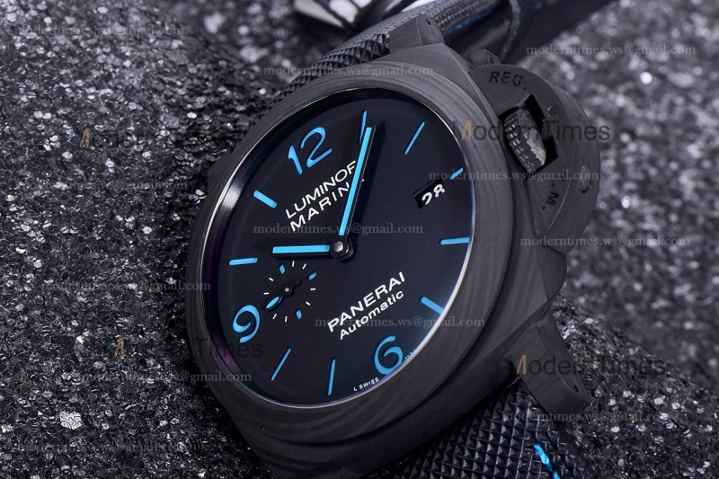 Panerai Luminor Series Carbon SS/LE Blk/Blk VSF Automatic PAM01661