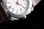 Bvlgari OCTO Series SS/LE Wht/Bro ZLO Automatic 102207 BGO41WSLD