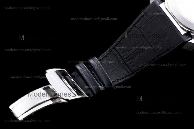 Bvlgari OCTO Series SS/LE Wht/Blk ZLO Automatic 102207 BGO41WSLD