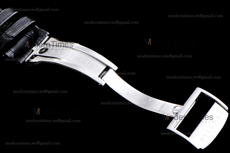Bvlgari OCTO Series SS/LE Wht/Blk ZLO Automatic 102207 BGO41WSLD