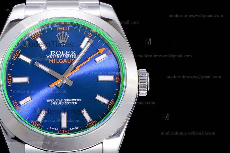 Rolex Milgauss SS/SS Blu Cal.3131 ARF Automatic m116400gv-0002