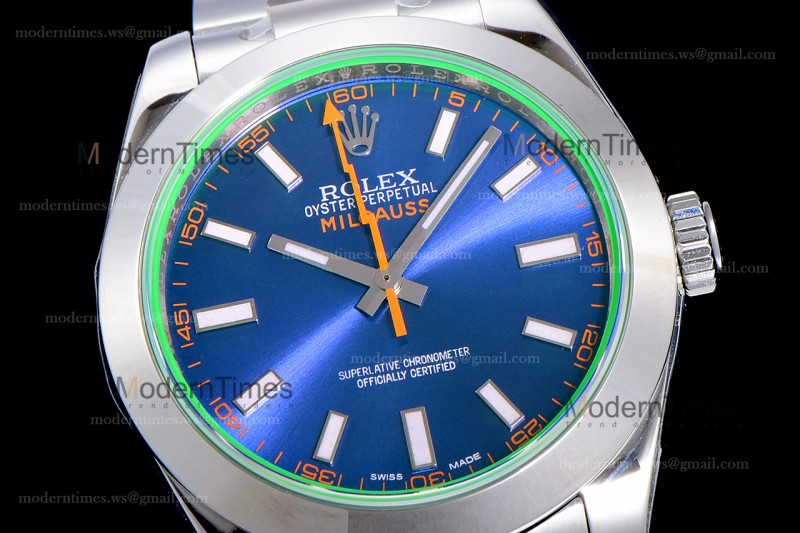 Rolex Milgauss SS/SS Blu Cal.3131 ARF Automatic m116400gv-0002