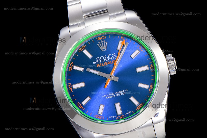 Rolex Milgauss SS/SS Blu Cal.3131 ARF Automatic m116400gv-0002