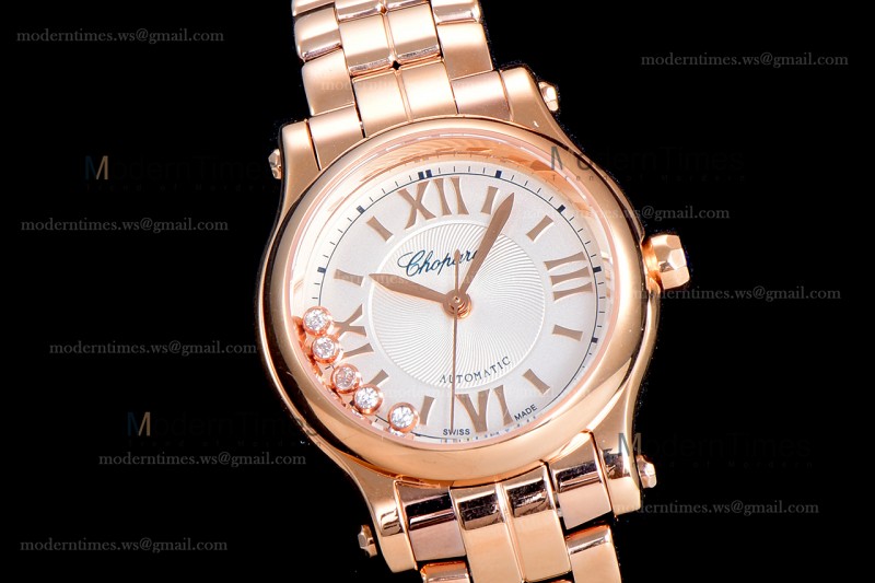Chopard Happy Sport Diams Sapphire RG/RG Wht YFF Automatic 274893-5003