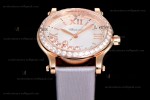 Chopard Happy Diamonds Sapphire RG/SC Wht/Gry YFF ASIA2892-2 Automatic 278559-3003