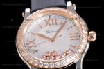Chopard Happy Diamonds Sapphire RG/SC Wht/Blk YFF ASIA2892-2 Automatic 278559-3003