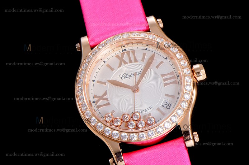 Chopard Happy Diamonds Sapphire RG/SC Wht/Red YFF ASIA2892-2 Automatic 278559-3003