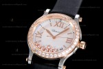 Chopard Happy Diamonds Sapphire RG/SC Wht/Blk YFF ASIA2892-2 Automatic 278559-3003