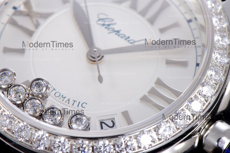 Chopard Happy Diamonds Sapphire SS/SC Wht/Blk YFF ASIA2892-2 Automatic 278559-3003