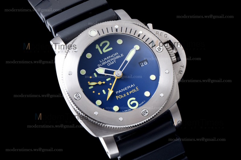 Panerai Luminor 1950 Series SS/RU Blu/Blk VSF Automatic PAM00719