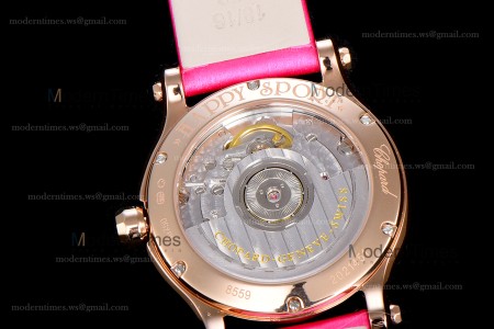 Chopard Happy Diamonds Sapphire RG/SC Wht/Red YFF ASIA2892-2 Automatic 278559-3003