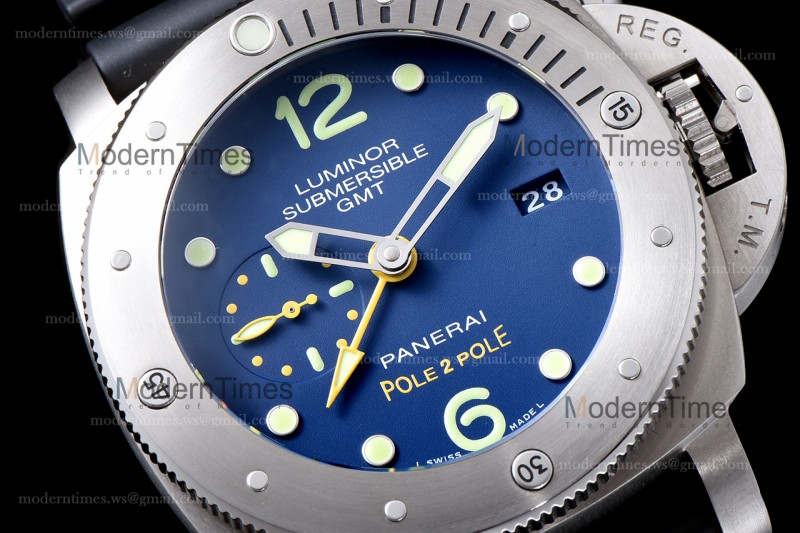 Panerai Luminor 1950 Series SS/RU Blu/Blk VSF Automatic PAM00719