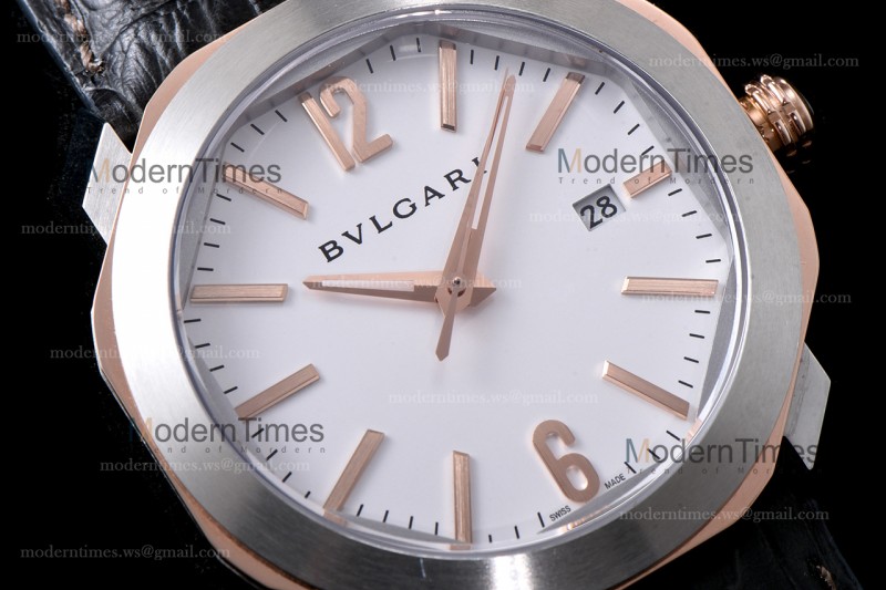 Bvlgari OCTO Series RG/LE Wht/Gra ZLO TT Aitomatic 102703 OC41C6SPGLD