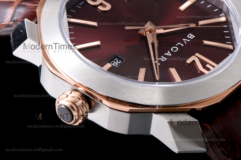Bvlgari OCTO Series RG/LE Bro/Bro ZLO TT Aitomatic 102703 OC41C6SPGLD