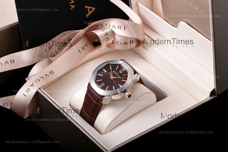 Bvlgari OCTO Series RG/LE Bro/Bro ZLO TT Aitomatic 102703 OC41C6SPGLD