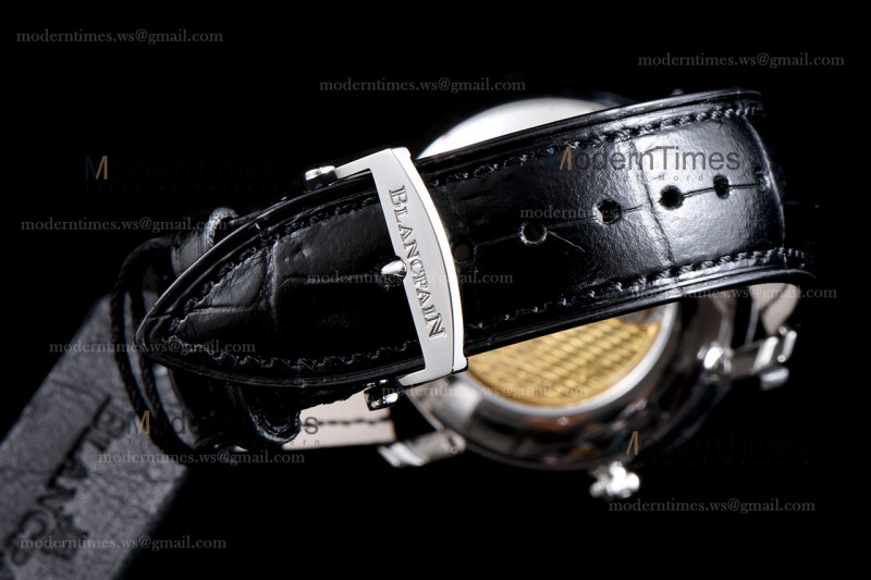 Blancpain Villeret SS/LE Gra/Blk Sapphire OMF Automatic 6654-1113-55B