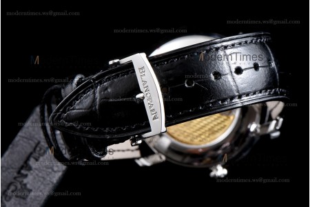 Blancpain Villeret SS/LE Wht/Blk Sapphire OMF Automatic 6654-1127-55B