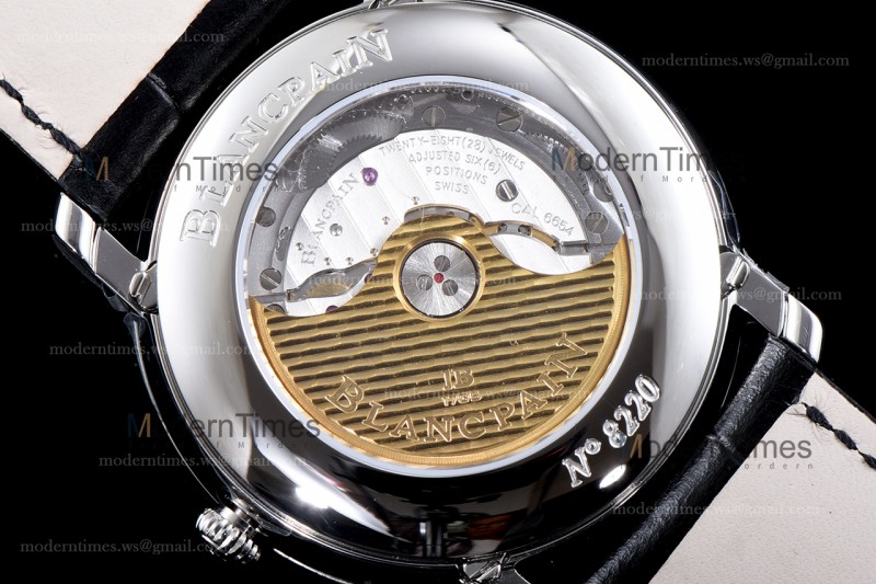 Blancpain Villeret SS/LE Gra/Blk Sapphire OMF Automatic 6654-1113-55B