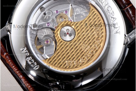 Blancpain Villeret SS/LE Wht/Bro Sapphire OMF Automatic 6654-1127-55B
