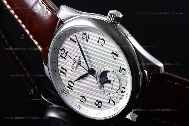 Longines Conquest Classic Series SS/LE Wht/Bro GSF Automatic L2.909.4.78.3