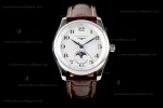 Longines Conquest Classic Series SS/LE Wht/Bro GSF Automatic L2.909.4.78.3