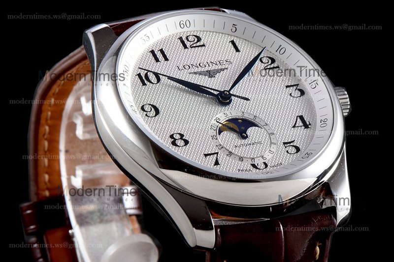 Longines Conquest Classic Series SS/LE Wht/Bro GSF Automatic L2.909.4.78.3