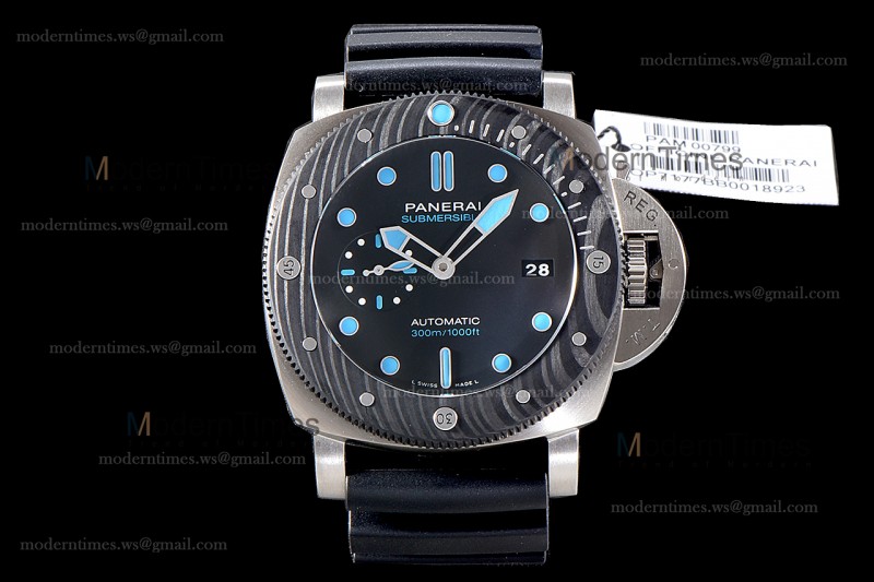 Panerai Submersible Series CF TI/RU Blk/Blk VSF P.9010 Automatic PAM00799