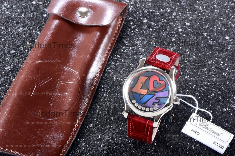 Chopard Happy Diamonds Sapphire SS/LE Gra/Red YFF ASIA2892-2 Automatic 278559-3020