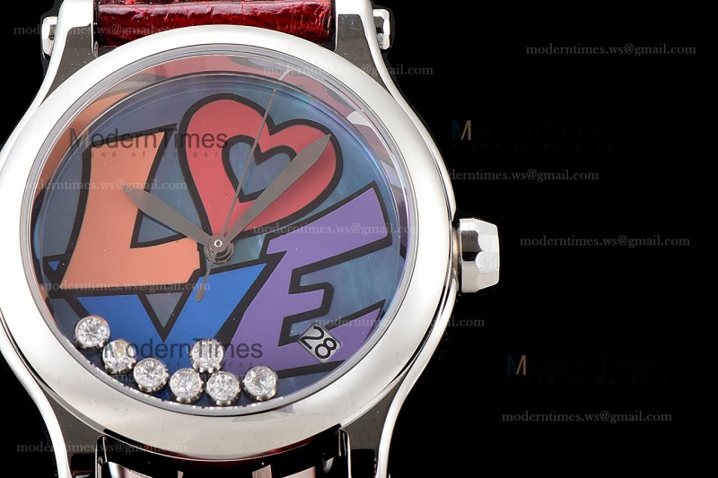 Chopard Happy Diamonds Sapphire SS/LE Gra/Red YFF ASIA2892-2 Automatic 278559-3020