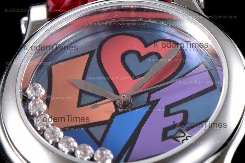 Chopard Happy Diamonds Sapphire SS/LE Gra/Red YFF ASIA2892-2 Automatic 278559-3020