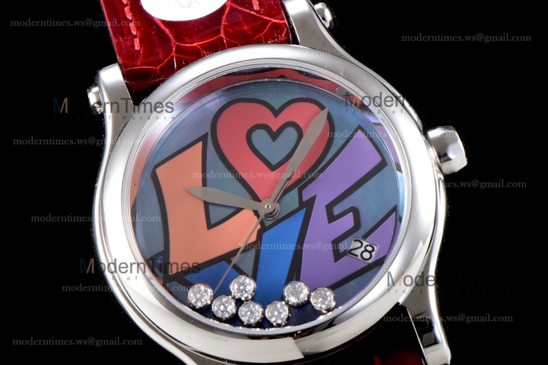 Chopard Happy Diamonds Sapphire SS/LE Gra/Red YFF ASIA2892-2 Automatic 278559-3020