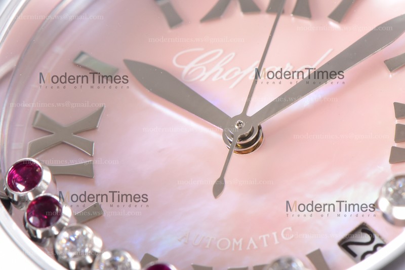 Chopard Happy Diamonds Sapphire SS/LE Pin/Red YFF ASIA2892-2 Automatic Happy Sport