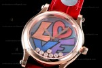 Chopard Happy Diams Sapphire RG/LE TT Gra/Red YFF ASIA2892-2 Automatic 278559-3020