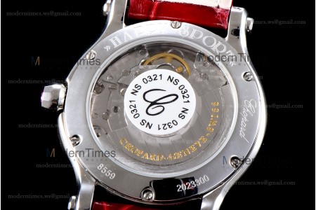 Chopard Happy Diamonds Sapphire SS/LE Pin/Red YFF ASIA2892-2 Automatic Happy Sport