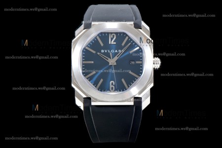 Bvlgari OCTO Series SS/RU Blu/Blk BVF Automatic 102429 BGO38C3SLD