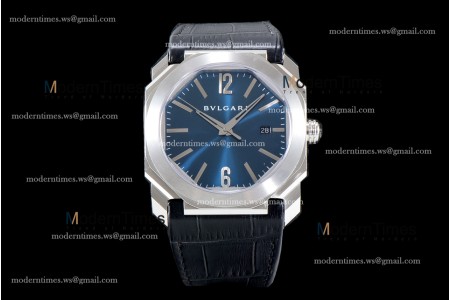 Bvlgari OCTO Series SS/LE Blu/Blk BVF Automatic 102429 BGO38C3SLD